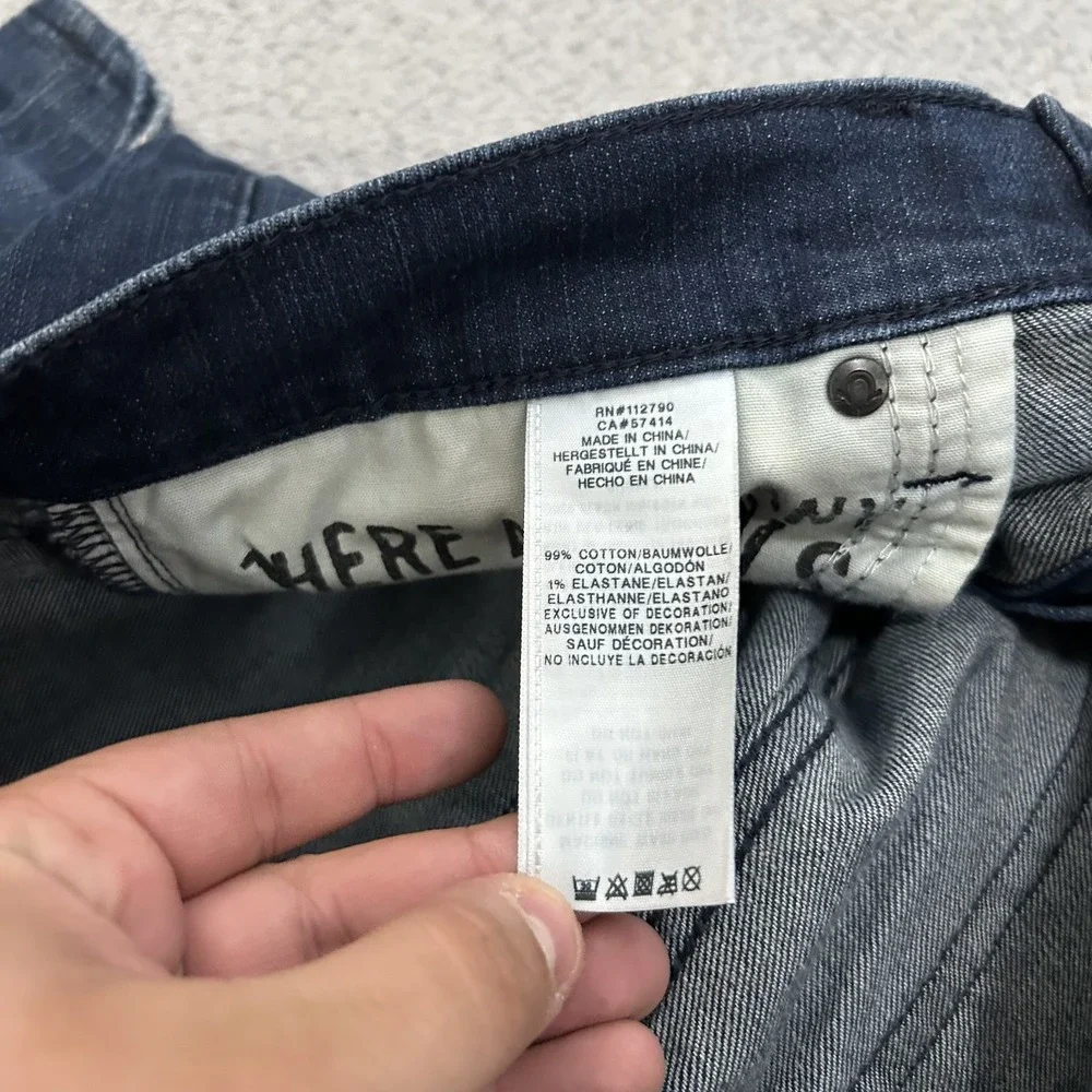 True Religion Jeans Mens 32x32 Blue Denim Rocco Relaxed Skinny Stretch Preppy